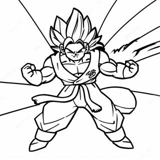 Gogeta In Battle Pose Coloring Page 8697-7120