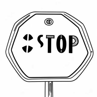 Stop Sign Coloring Page 8706-7126