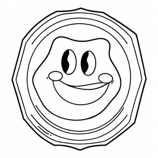 Cute Stop Sign With Cartoon Face Coloring Page 8707-7129