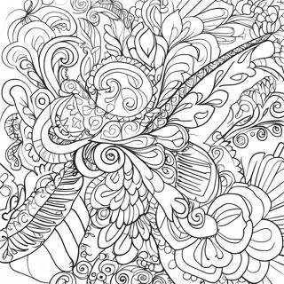 Colorful Sharpie Doodle Coloring Page 8717-7137