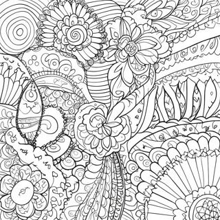 Colorful Sharpie Doodle Coloring Page 8717-7138