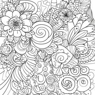 Colorful Sharpie Doodle Coloring Page 8717-7139