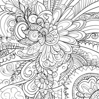 Colorful Sharpie Doodle Coloring Page 8717-7140