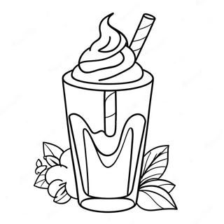 Delicious Chocolate Milkshake Coloring Page 8727-7143