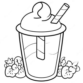 Delicious Chocolate Milkshake Coloring Page 8727-7144