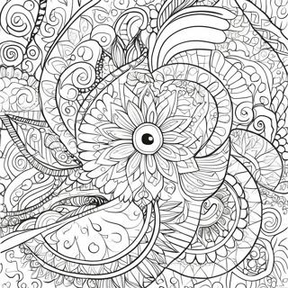 Intricate Mosaic Patterns Coloring Page 8737-7153