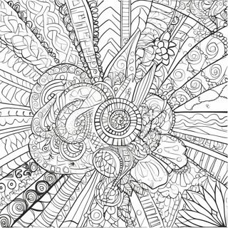 Intricate Mosaic Patterns Coloring Page 8737-7155