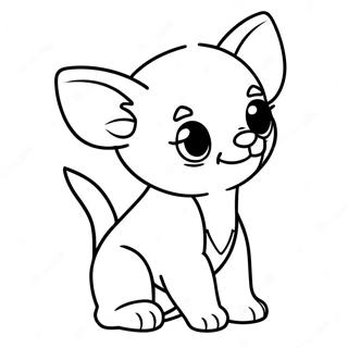 Cute Chihuahua Puppy Coloring Page 8747-7168