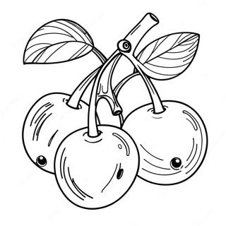 Cherries Coloring Pages