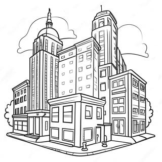 Buildings Coloring Page 8786-7186