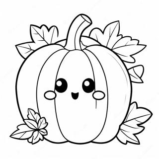 Adorable Thanksgiving Pumpkin Coloring Page 8797-7208