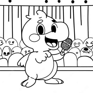 Chica Singing On Stage Coloring Page 8807-7209