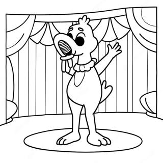 Chica Singing On Stage Coloring Page 8807-7211