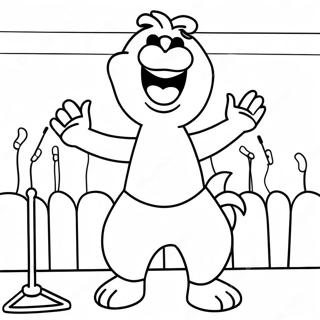 Chica Singing On Stage Coloring Page 8807-7212