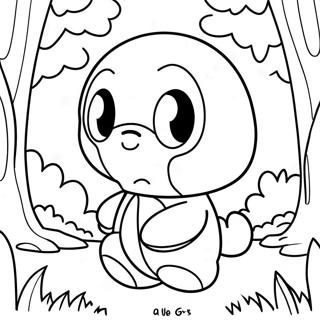 Cute Shy Guy In A Forest Coloring Page 8817-7220