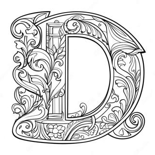 Letter D Coloring Page 881-702