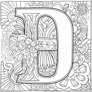 Letter D Coloring Page 881-704