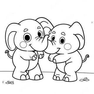 Elephant And Piggie Coloring Page 8826-7221