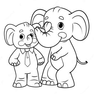 Adventurous Elephant And Piggie Coloring Page 8827-7226