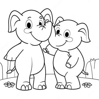 Adventurous Elephant And Piggie Coloring Page 8827-7228