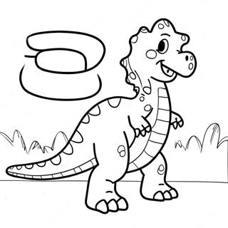 Dinosaur Letter D Coloring Page 882-705