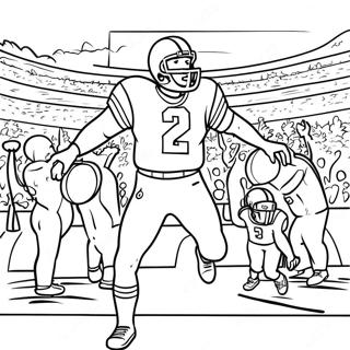 Exciting Superbowl 2024 Game Scene Coloring Page 8837-7245