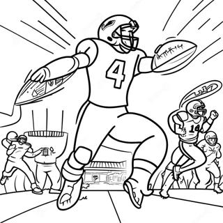 Exciting Superbowl 2024 Game Scene Coloring Page 8837-7246