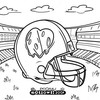 Exciting Superbowl 2024 Game Scene Coloring Page 8837-7247