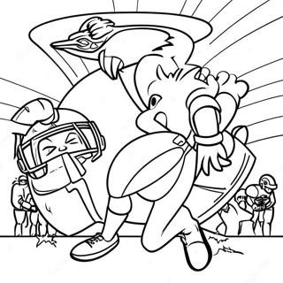 Exciting Superbowl 2024 Game Scene Coloring Page 8837-7248