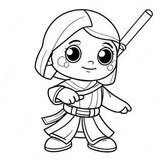 Cute Jedi Knight Coloring Page 8847-7237