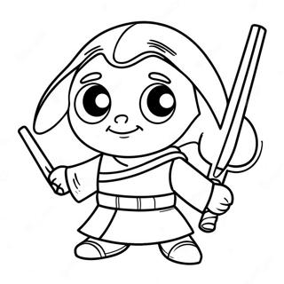 Cute Jedi Knight Coloring Page 8847-7239