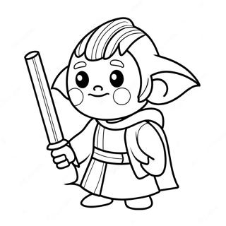 Cute Jedi Knight Coloring Page 8847-7240