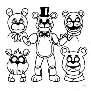 Five Nights At Freddy S Nightmare Characters Coloring Page 8866-7253