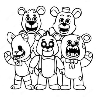 Five Nights At Freddy S Nightmare Characters Coloring Page 8866-7255