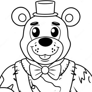 Creepy Freddy Fazbear Coloring Page 8867-7258