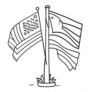 Flag Day Coloring Page 8876-7263