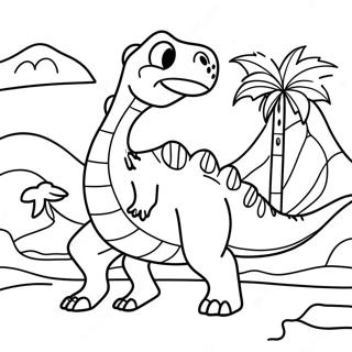 Dinosaur Sheet Adventures Coloring Page 8896-7279