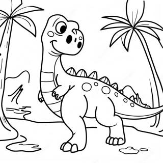 Dinosaur Sheet Adventures Coloring Page 8896-7280