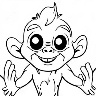 Creepy Goosebumps Monster Coloring Page 8917-7297