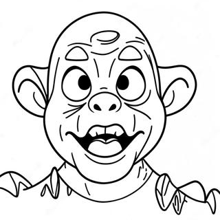 Creepy Goosebumps Monster Coloring Page 8917-7298