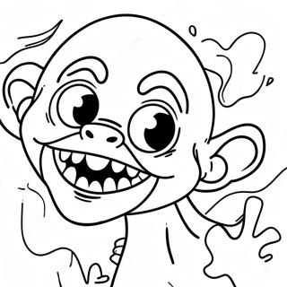 Creepy Goosebumps Monster Coloring Page 8917-7299