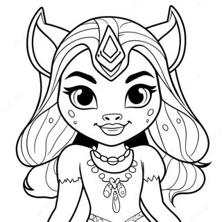 Clawdeen Wolf Monster High Coloring Page 8926-7302