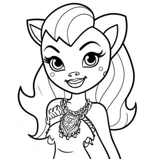 Clawdeen Wolf Monster High Coloring Page 8926-7304