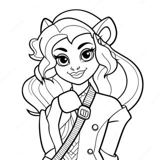 Clawdeen Wolf In Stylish Outfit Coloring Page 8927-7307