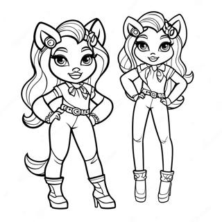 Clawdeen Wolf In Stylish Outfit Coloring Page 8927-7308