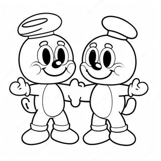 Cuphead And Mugman Adventure Coloring Page 892-713