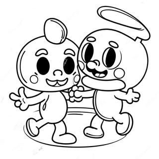 Cuphead And Mugman Adventure Coloring Page 892-714