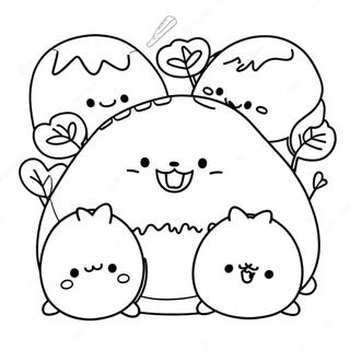 Cute Sumikko Gurashi Characters Coloring Page 8947-7321