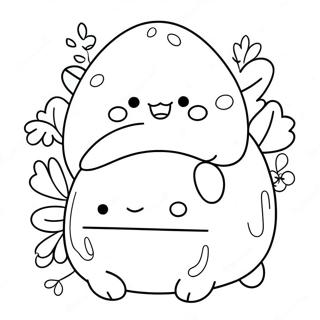 Cute Sumikko Gurashi Characters Coloring Page 8947-7322