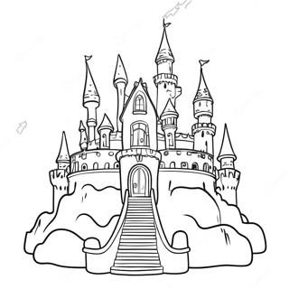 3d Coloring Page Of A Magical Castle 8966-7337